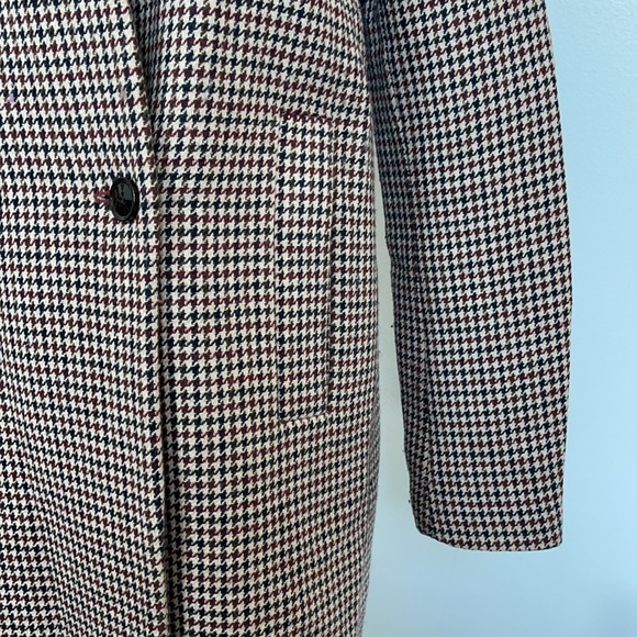 Zara check plaid long coat. - Picture 9 of 13